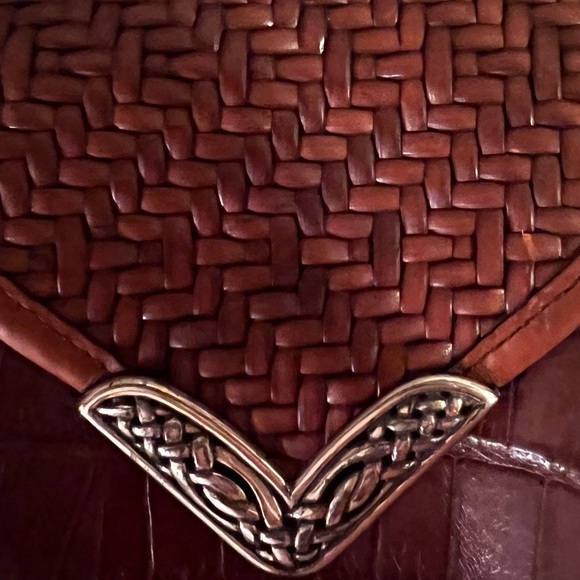 Small Mini Reptile Basket Weave Brighton Crossbody - Picture 5 of 7